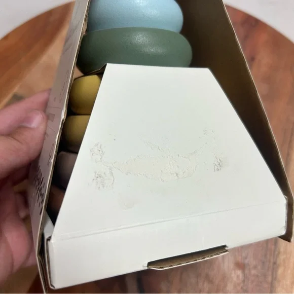 Hearth & Hand with Magnolia Toy Rainbow Wooden Ring Stacker 7pc NEW WITH DEFECT - Picture 8 of 9